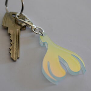 Porte-clef Clitoris 1/2 Arc en ciel