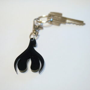 Porte-clef Clitoris 1/2 Noir Fumé
