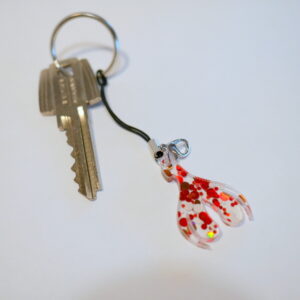 Bijoux pendentif Clitoris 1/3 Paillette Rouge
