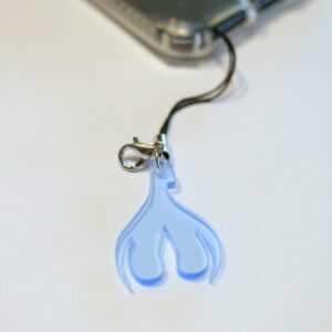 Bijoux pendentif Clitoris 1/3 Transparent Bleu Ciel