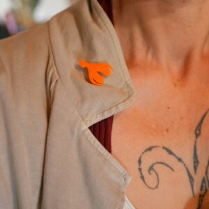 Pin'S Clitoris 1/3 Orange