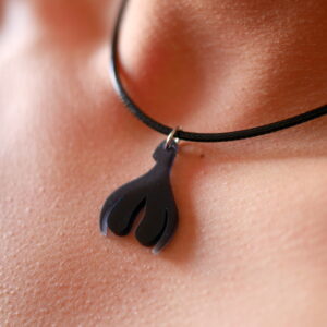Collier Clitoris 1/3 Transparent Noir