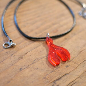Collier Clitoris 1/3 Paillettes Rouge